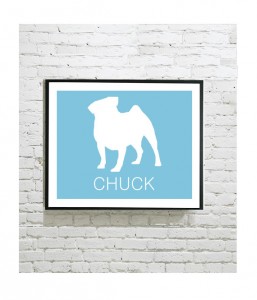 personalized pug wall art