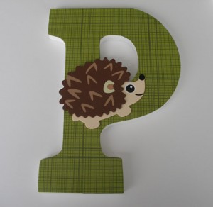 hedgehog customized letter