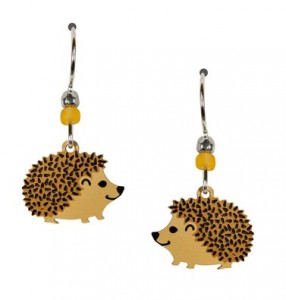 hedgehog dangling earrings