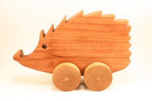 Wooden hedgehog toddler toy