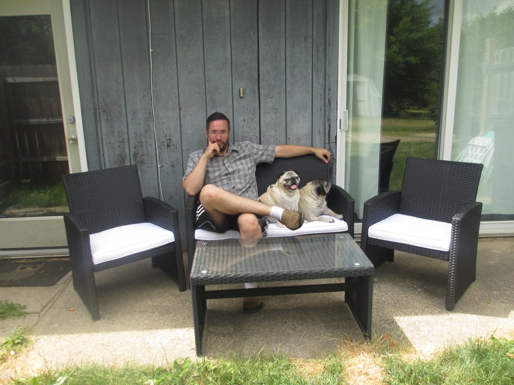 Outdoor Garden Patio 4pc Cushioned Seat Black Wicker Sofa Furniture Set