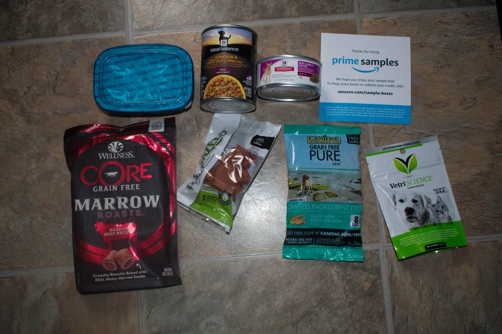 Amazon prime dog treat sample box